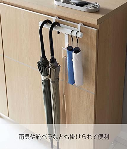 Yamazaki 5238 Getabin Door School Bag & Backpack Hanger, White, Approx. W 10.4 x D 3.7 x H 6.3 inches (26.5 x 9.5 x 16 cm), Tower, Just Plug Into The Door, Easy Installation - Image 5