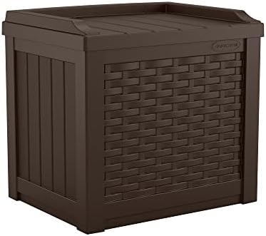 Suncast Outdoor Deck Box - 22 Gallon Java Resin Outdoor Storage Box, Weatherproof Patio Storage Bin Container for Seating & Organizing Cushions, Tools & Towels for Pool, Yard, & Garden - Image 4