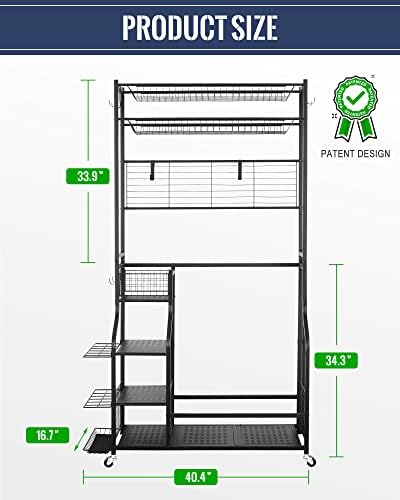 Mythinglogic Golf Bag Storage Organizer with Club Rack for Garage - Image 7