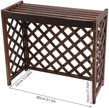 Air Conditioner Fence Screen, Brown AC Covers for Outside to Hide AC & for Outdoor Privacy for Trash Cans, Garden Fences and Pet Fences (85 * 35 * 75 cm) - Image 3