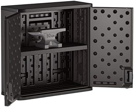 Suncast 4 Cu Ft. Commercial Heavy-Duty Resin Wall Cabinet, Lockable, Black - Image 3