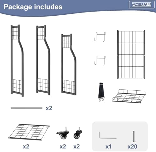 WALMANN Garage Golf Bag Stand, Large Golf Bag Storage with Golfing Accessories Storage Shelves Rolling Golf Bags Organizer - Image 6