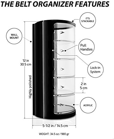 ELYPRO Acrylic Belt Organizer & Holder for Closet, Storage & Container - Image 3