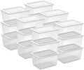 Sterilite Clear Storage Box Stackable Tote, 58 Quart, 18-Pack by Sterilite