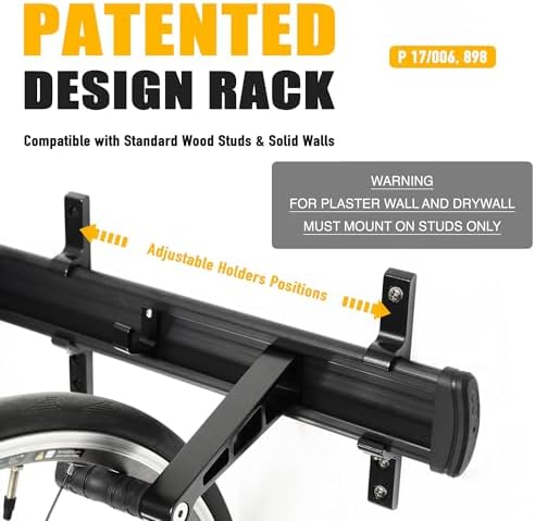 CyclingDeal Bike Wall Mount Rack - Adjustable Indoor Outdoor Storage Vertical Cycling Hook Hanger Organiser - Safe & Secure for Storing MTB Road Bicycles in Garage or Home - Upgraded 6 Bikes - Image 2