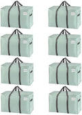 VENO 8 Pack Heavy Duty Moving Bags, Extra Large Storage Bags with Reinforced Handles & Strong Zippers, Foldable & Reusable Moving Box Alternative for Clothes & Dorm Storage by Veno