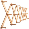 SKOLOO Hat Rack for Wall with 20 Hooks, Solid Wooden, Modern, Expandable Coat Rack Wall Mount for Coats, Hats, Bags, Baseball Caps, Natural Color by SKOLOO