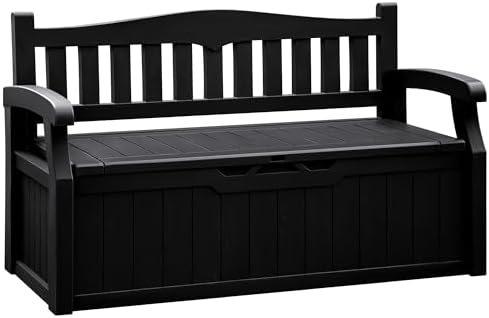 Flamaker 80 Gallon Storage Bench, Deck Box with Seat Waterproof All-Weather by Flamaker