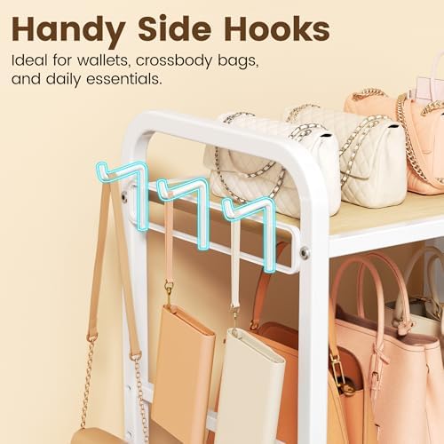 niffgaff 3-Tier Floor-Standing Purse Organizer, White - Image 4