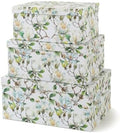 Soul & Lane - Magnolia Garden Decorative Storage Boxes with Lids, Set of 3 by SoulLane