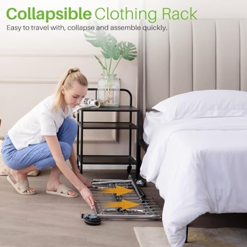 HOKEEPER Clothing Garment Rack Capacity 525LBS Collapsible Clothes Rack - Image 6