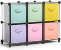 Sorbus 6 Cube Storage Organizer with 6 Fabric Bins (Clear) by Sorbus