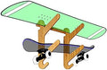 Grassracks Bamboo & Birch Snowboard Rack and Skateboard Rack - Moloka`i Series Snowboard Wall Mount by Grassracks