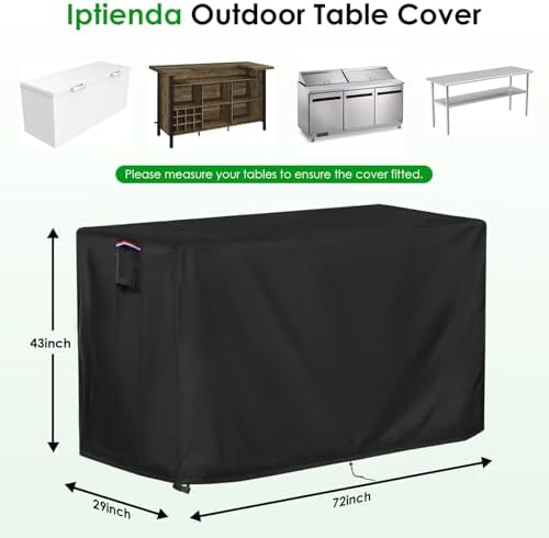 Outdoor Table Cover for Bar Height Outdoor Furniture-72x29x43in - Image 2