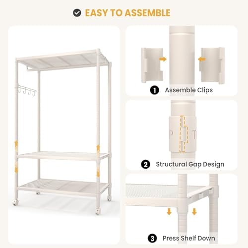 Garvee Heavy-Duty Clothes Rack with Wheels - Image 7