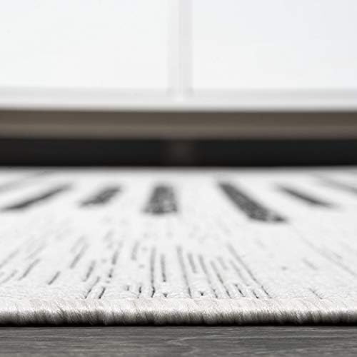JONATHAN Y Stripe Geometric Indoor Outdoor Round Area Rug 9 Ft Ivory/Black, Zolak Berber for Backyard, Patio, Porch, Easy-Cleaning, High Traffic, Pet-Friendly, Non-Shedding (SMB124D-9R) - Image 6