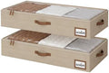 StorageWorks 6 Inch Low Profile Under Bed Storage Containers with Clear Lid by StorageWorks