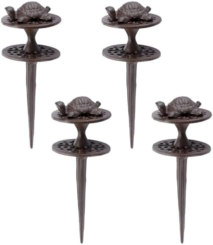 OwnMy 4PCS Cast Iron Garden Hose Guide Stakes Heavy Duty Hose Guide Spikes by OwnMy