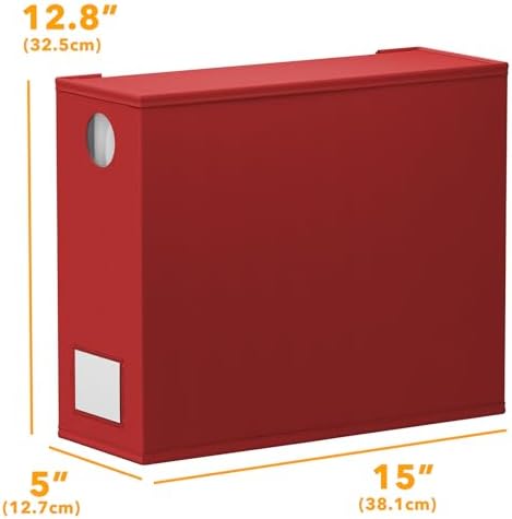 SpaceAid 12 Pack Bed Sheet Organizers and Storage, Foldable Organizer for Linen Closet, Set Folder Keeper With Window XL (Queen & King Size) Bedding Container (Red) - Image 7