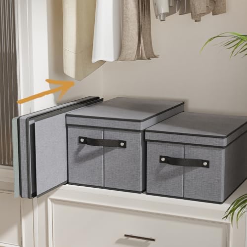 Storage Box with Handles,7.1x9.1x13 In,Gray Bin,5-Pack - Image 6