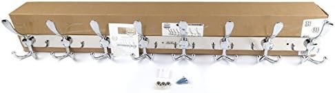 WEBI Coat Rack Wall Mount Long,8 Tri Hooks for Hanging Coats,30 inch Hook Rack Rail,Coat Hanger Wall Mounted for Clothes,Jacket,Hats,Chrome - Image 5