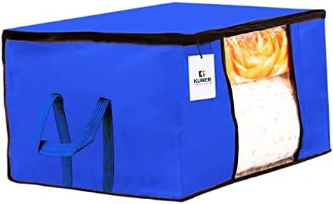 Kuber Industries 9 Pack Under Bed Storage Bags | Clothes Organizer | Non Woven Duvet, Blanket Cover | Clear Window & Premium Zipper | - Image 2