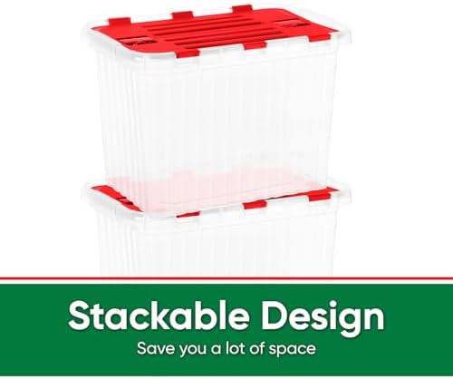 Superio Clear Storage Box with Lid, Plastic Container Bins for Organizing, Stackable Crates, BPA Free, Non Toxic, Odor Free, Organizers for Home, Office, and Dorm (17 Quart) - Image 4