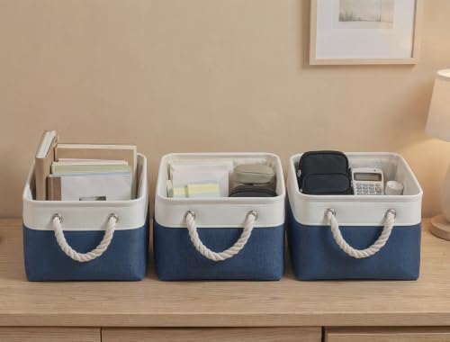 13.8x9.8x6.7 Inch Fabric Small Storage Bins with Handles 6 Pack - Image 3