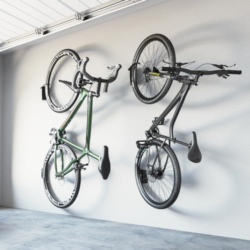 monTEK Swivel Bike Wall Mount, Bike Hangers for Garage, 2 Pack - Image 2