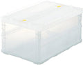 TRUSCO TSK-C40B-TM Thin Folding Container Scale, 1.4 gal (40 L) with Locking Lid, Transparent, Storage Box by Trusco