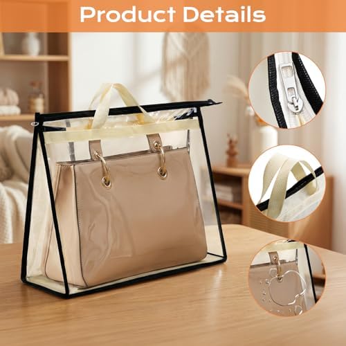 12 Pack Clear Handbag Storage Organizer, 4 Assorted Sizes - Image 4