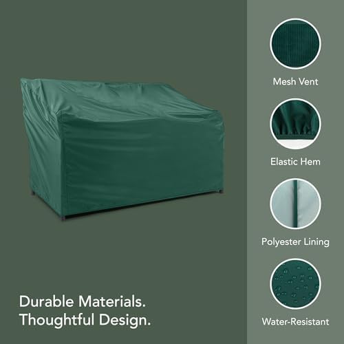 Covermates Classic Outdoor Glider Cover, Vinyl, 56Wx34Dx38H, Green - Image 3