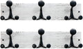 SKOLOO 17-Inch Wood Coat Rack Wall Mount with 3 Triple Hooks - Ideal for Family Entrances, Classrooms, and Pet Supplies Storage - Perfect Coat Hooks for Wall,Distressed White Wash, Pack of 2 by SKOLOO