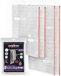 Compactor Aspispace Set of 4 Vacuum Compression Bags - Medium/Large Sizes, Transparent, Space-Saving Storage Solution by Compactor