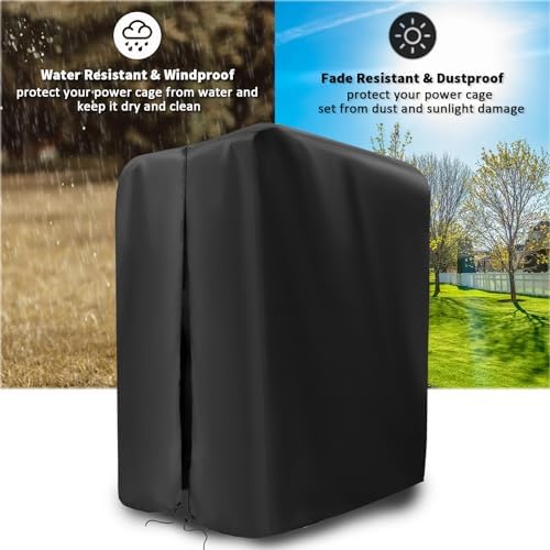 47"-110"W Squat Rack Cover with Waterproof Zipper for Gym Equipment - Image 5