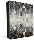 Concept Crystal 50 Keys Cabinet with Decorative Front Panel and Glass White Board KN06: Textures and Tiles 2 Series by ConceptCrystal