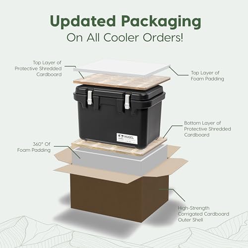 IRIS USA Hugel 44 Qt Cooler, Metal Buckle, Leak Resistant, Rotomolded, Gray - Image 3