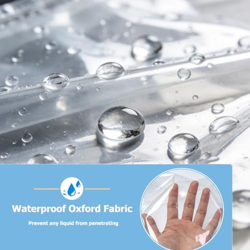 Wire Shelf Cover,600D Heavy Duty 100% Waterproof Shelf Covers for Wire Shelving,Outdoor Storage Shelves Cover for Metal Rack,48" W x 18" D x 72" H,Clear - Image 4