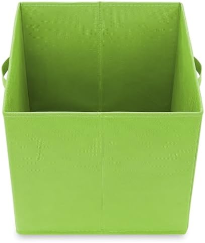 Casafield Set of 12 Collapsible Fabric Cube Storage Bins, Lime Green - 13" Foldable Cloth Baskets for Shelves, Cubby Organizers & More - Image 4