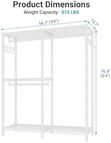 VIPEK V4 Garment Rack for Hanging Clothes Heavy Duty Portable Closet - Image 4