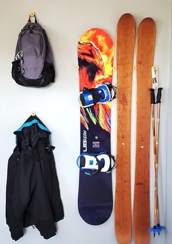 Grassracks Nubbins - Birch Flush Ski Wall Mount & Snowboard Wall Mount - Ski Rack & Snowboard Rack (Birch - 10 Nubbins) - Image 5