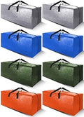 Cosy Family 8 Pack Heavy Duty Extra Large Moving Bags with Backpack Straps - Strong Handles & Zippers, Storage Totes For Space Saving, Fold Flat, Alternative to Moving Box (40 gal, Multicolored) by Cosy+Family