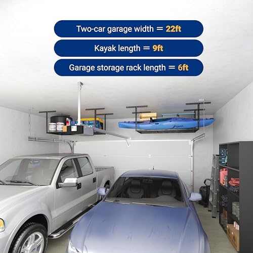 FLEXIMOUNTS 3x6 Overhead Garage Ceiling Storage Rack Organization, Black - Image 7