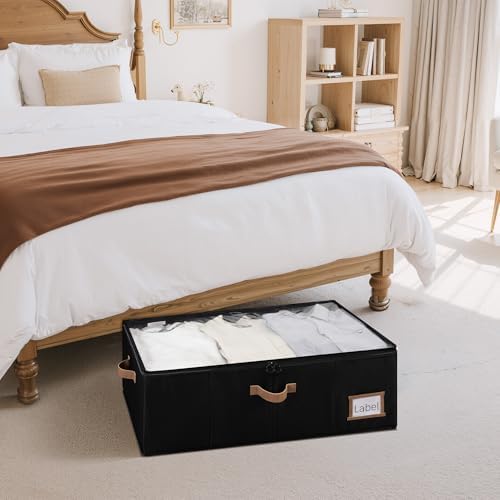 StorageWorks 10 Inch Tall Under Bed Storage Containers with Clear Lid - Image 5