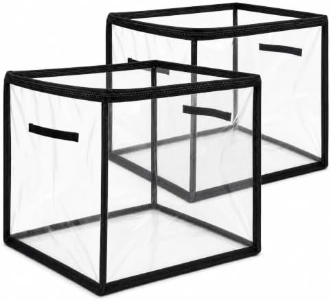 2-Pack Transparent Storage Bags for Clothes, 24"L x 18"W x 22"H by Wulbesin