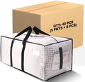 HOMESURE Supports 200lbs Heavy Duty Moving Bags - Strong Zipper & Wrap-Around Handles - Water-Resistant Storage Totes, Durable Alternative to Moving Boxes - 40 Pack - Semi-Transparent by testVendor01-gamma