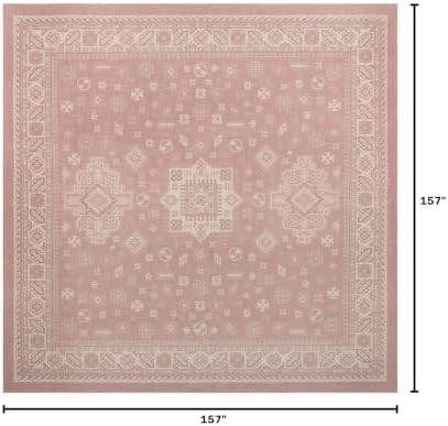 Rugs.com - Outdoor Aztec Rug – 13 Ft Square Pink Indoor/Outdoor Rug Washable Stain-Resistant Flatweave for Patios, Decks, and Porches - Image 2