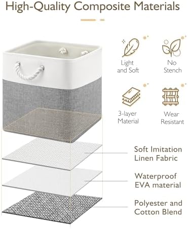 Patvingot 13-Inch Fabric Cube Storage Bins with Handles,4 Pack,Foldable - Image 3