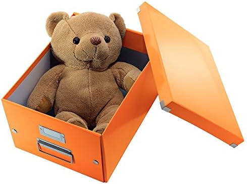 Leitz A5 Storage Box, Click and Store Range 60430001 - Small, Orange Storage Box A4 - Image 4