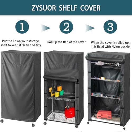 Waterproof Shelving & Rack Cover, Fits 36"x14"x 54" Wire Rack - Image 4